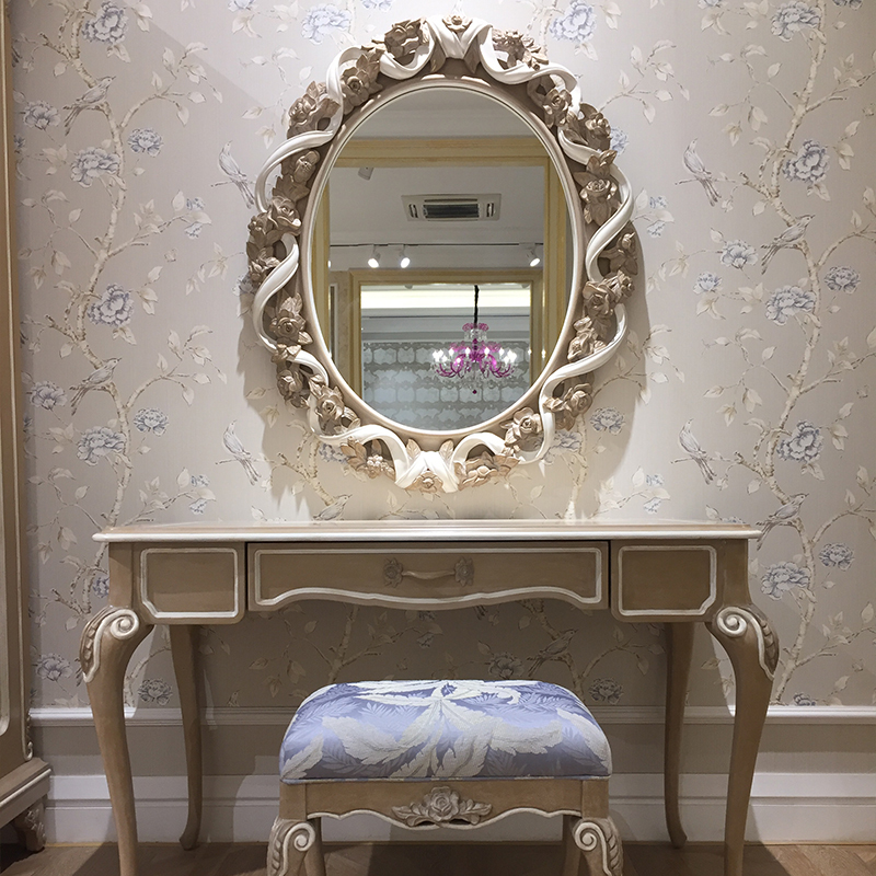 Floral Wooden Vanity Mirror/Wall Mirror/Makeup Mirror/Bedroom Mirror