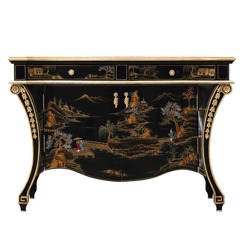 Chinese Traditional Style Black Console Table/Hallway Table