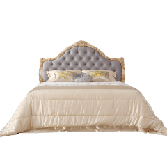 Romantic King Size Violet Carved Wooden Bed Frame/Bed Sets