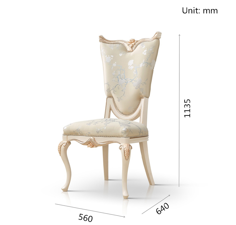 Dining Room Furniture Comfortable Khaki White Armless Chair