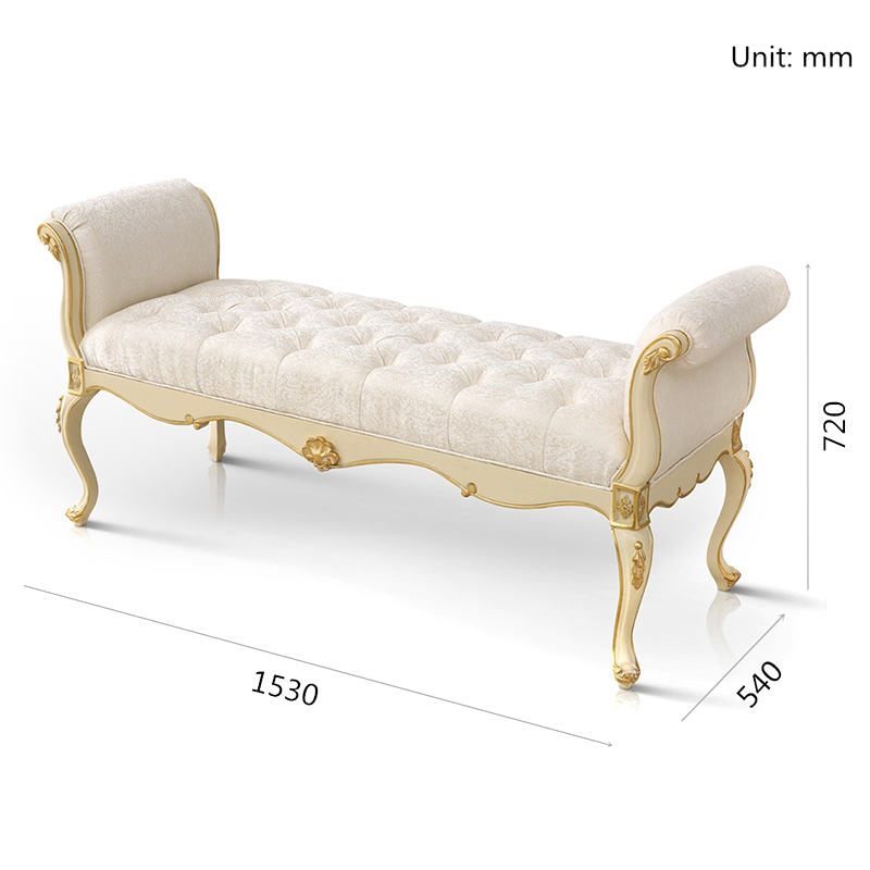 Luxury Royal Bedroom Bench