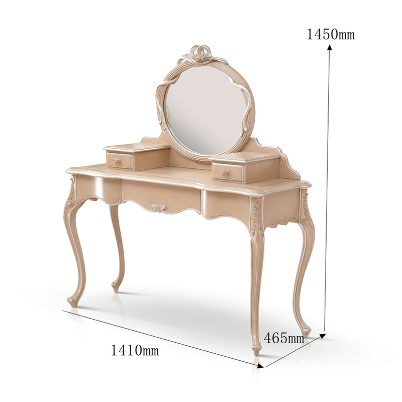 White Wooden Mirrored Vanity Table/Makeup Table/Bedroom Table
