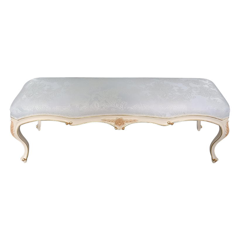 Golden Silk Fabric Bed Stool/Bed Bench/Bench in Front of Bed/End of Bed Seat