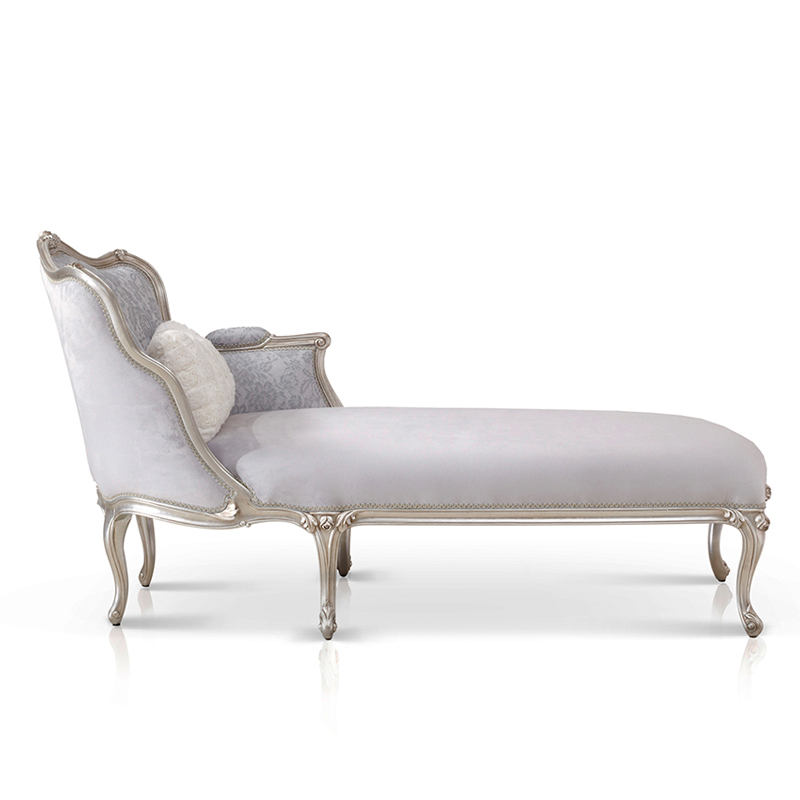 Grey Leather and Fabric Chaise Lounge/Chaise Chair/Lounge Chair/Chez Lounge /Chaise Lounge Sofa