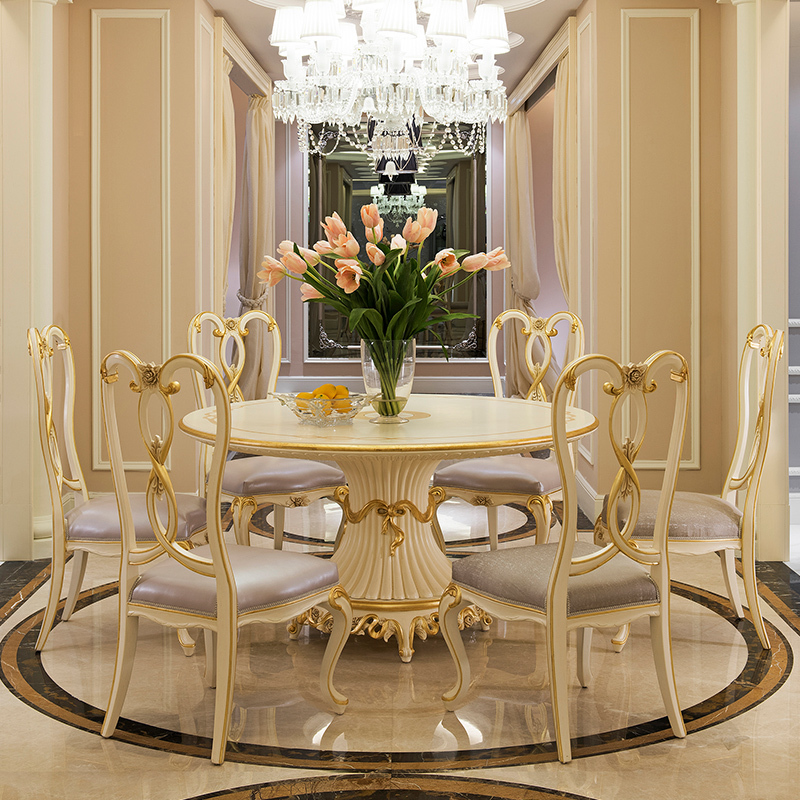 White Round Wooden Dining Table/Dinette Table/Kitchen Table