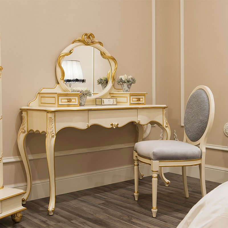 Delicate Small Grey Wooden Dressing Stool/Vanity Chair/Vanity Seat/Bedroom Stool