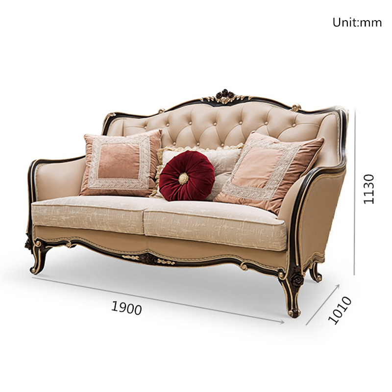 Retro Style Living Room Furniture Fabric Couch For Sale