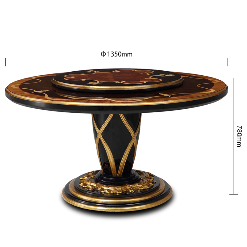 Dining Table Lazy Susan High Gloss Round Wooden Tables/Kitchen Table/Dinette Table