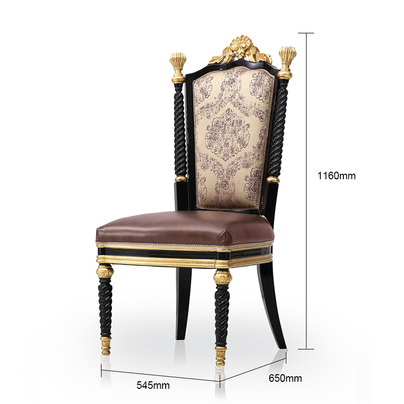 Royal Style Dining Room High Back Armless Chair