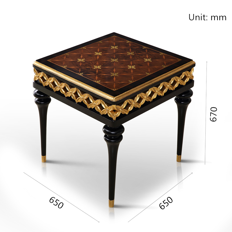 Moroccan Square Veneered Old Pine Side Table / Corner Wood Table