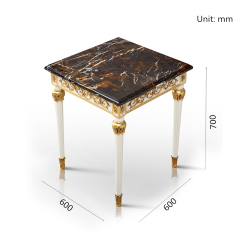 Small Vintage High Quanlity Classic End Table Marble Top Corner Table And Side Sofa Table