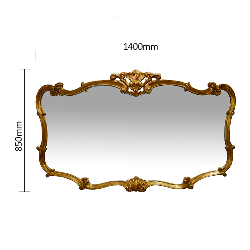 Bid Special Golden Wooden Hallway Mirror