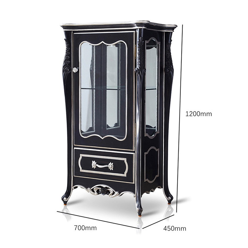 The Latest Luxury Style White and Golden Big Glass Cabinet/Curio Cabinet/Display Cabinet