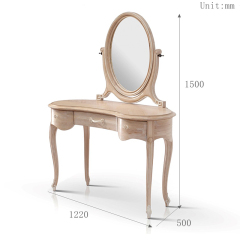 2019 Latest French Style Ash Wood Vanity Table