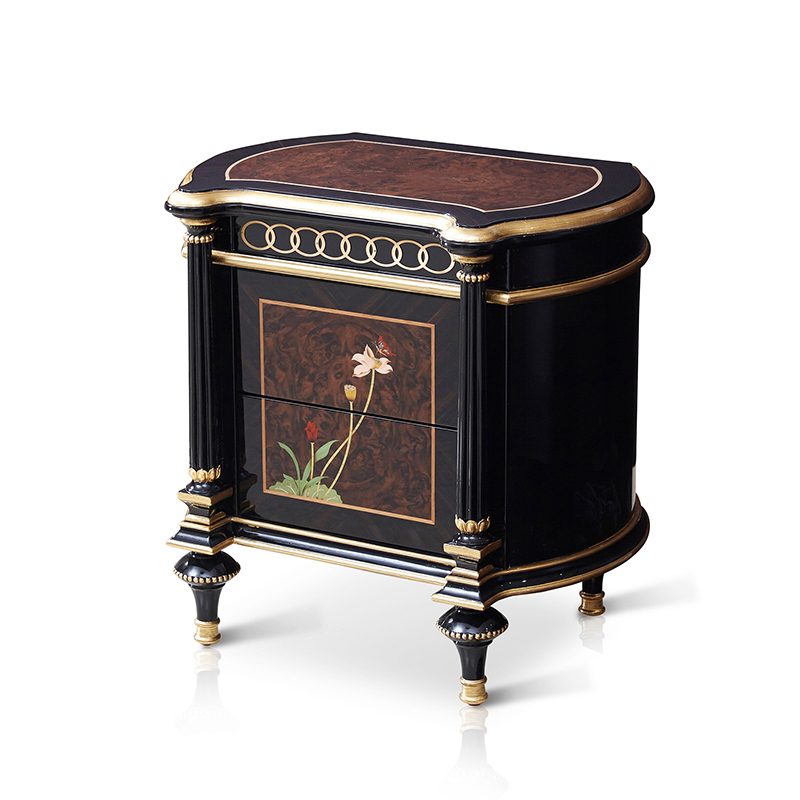 The Latest Luxury Style Wooden Nightstand The Lotus Pond by Moonlight Series