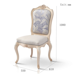 White Upholstered Oak Dining Room Chair
