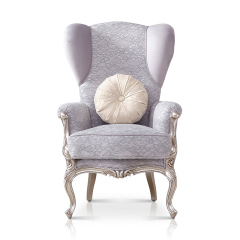 Grey Tufted Fabric Pattern Accent Chairs Living Room Armchair Sale