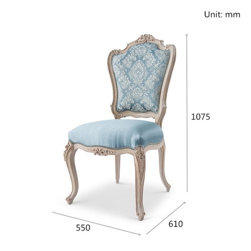 Retro Carving Upholstered Room Classic Dining Chair