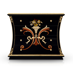 Luxury Style High Class Wooden 4 Chests of Drawers with Flower Pattern