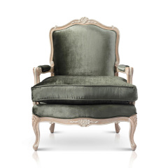 Upholstered Velvet Arm Leisure Chair Living Room