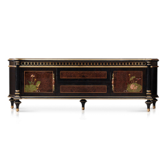 The Latest Chinese Traditional Style The Lotus Pond by Moonlight Series Long Wooden Floor Cabinet