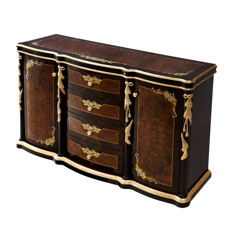 Classy Veneered 4 Chest of Drawers with Doors/Bedroom Sets/Bedroom Furniture