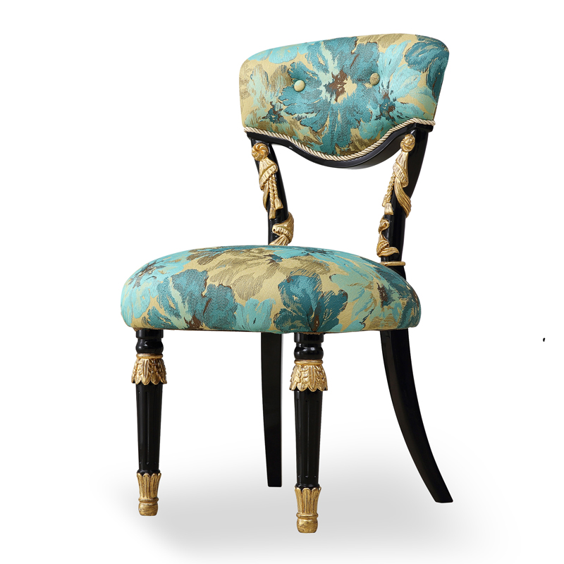 Bedroom Furniture Embroidered Fabric Vanity Chair/Vanity Seat/Makeup Chair/Bedroom Stool