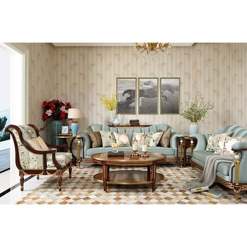 Living room set European villa classical style sofa set