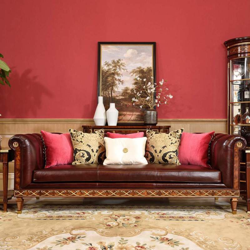 European style furniture classical style living room sofa set