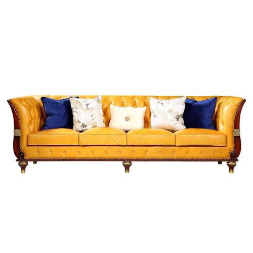 Top Quality Genuine Leather Sofa Luxury Italian Sofa Set