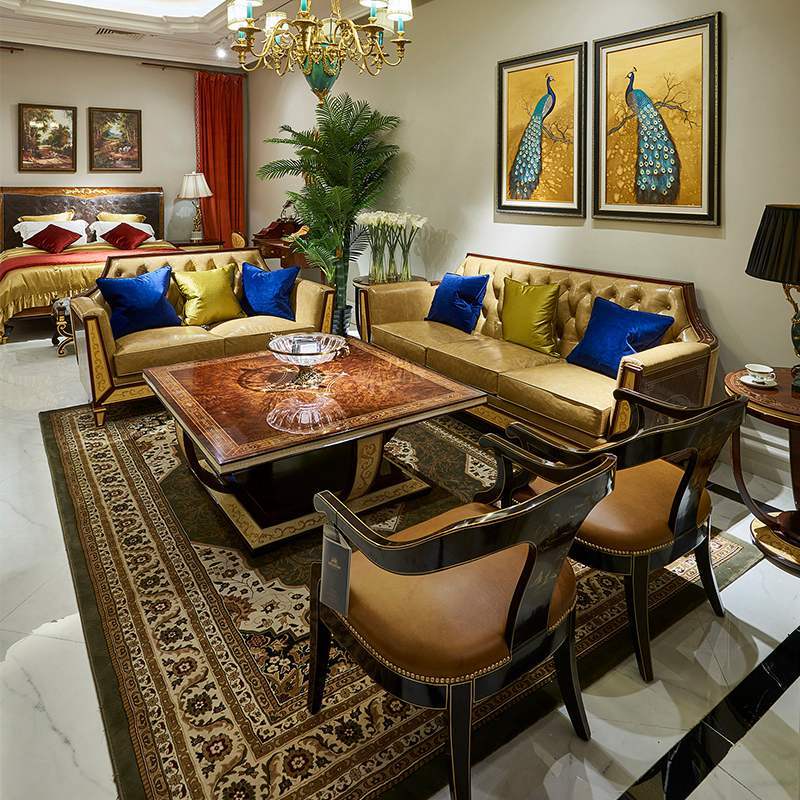 Living Room Furniture Villa Luxury Classic European Sofa Set
