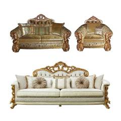 Luxury Italian Style Villa Living Room Furniture Sofa Sets