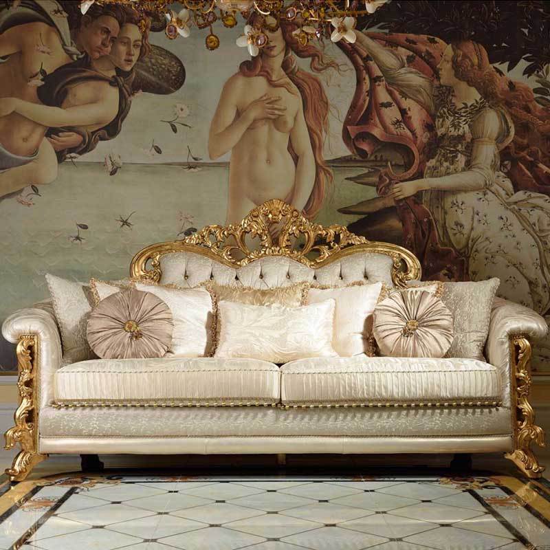 Luxury Italian Style Villa Living Room Furniture Sofa Sets