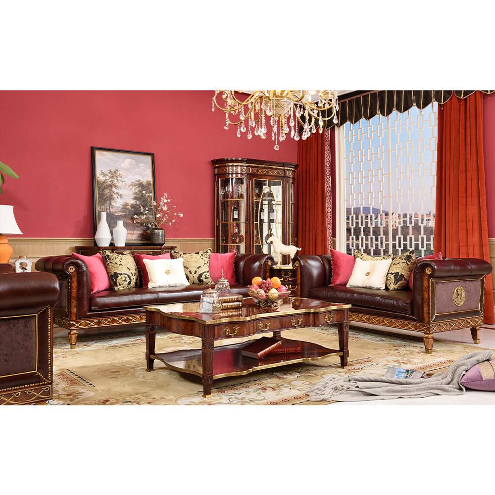 European style furniture classical style living room sofa set