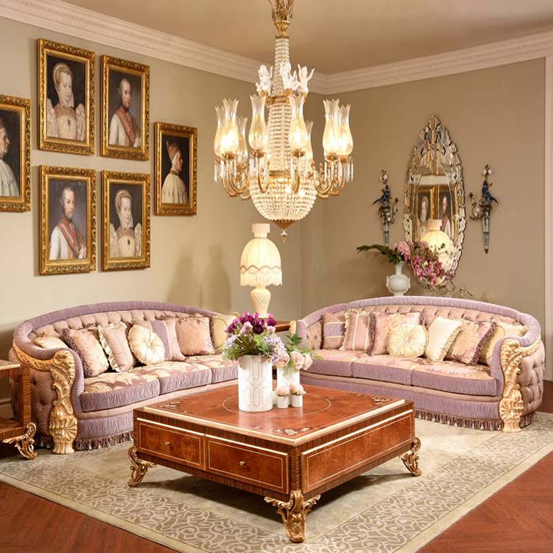 Turnkey Project Saudi Lady Living Room Majlis Velvet Sofa Set