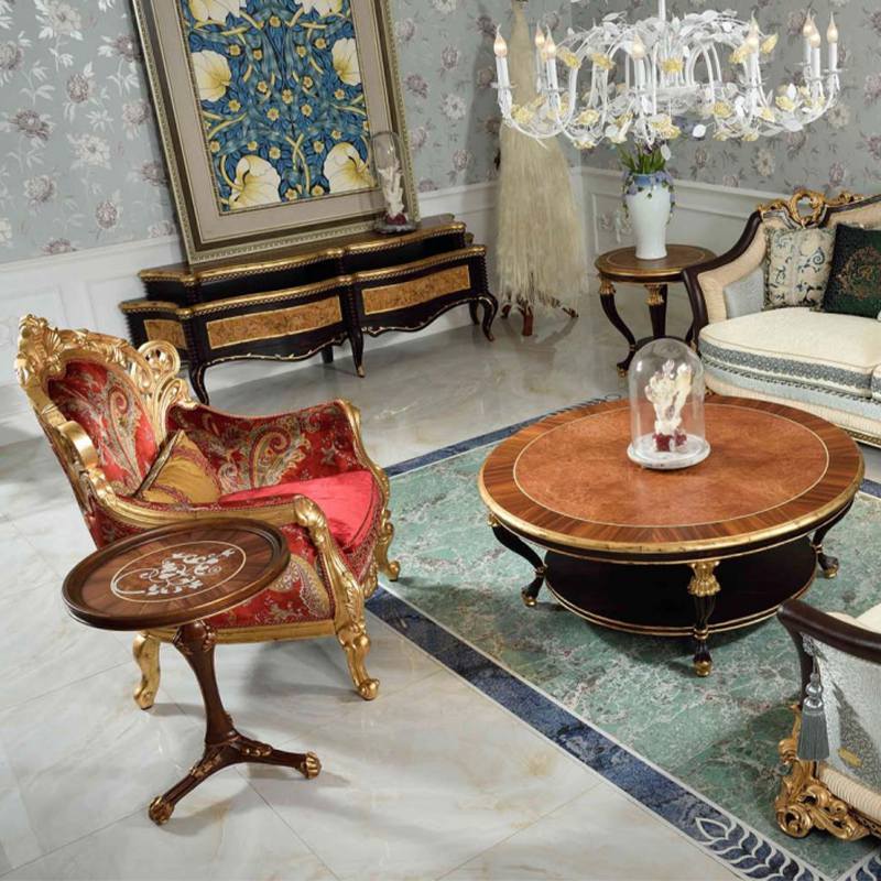 Exquisite and Classic Royal Design Living Room Furnitures Sofa Sets