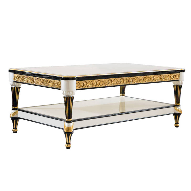 High-end Spanish Style Living Room White Coffee Table