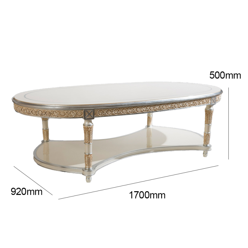 Modern Marble Top Coffee Table with stainless steel