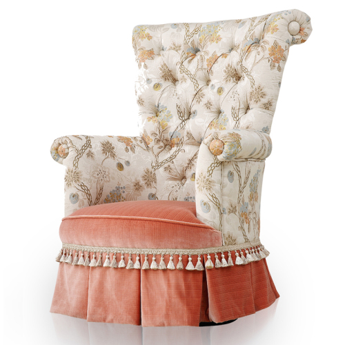 Comfy Small Stuffed Tufted Sitting Armchair Chairs For Sale