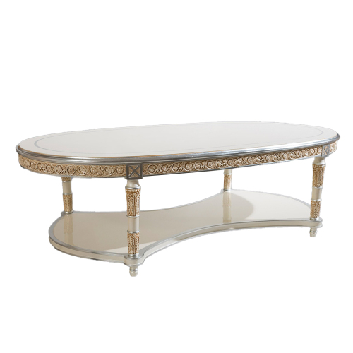 Modern Marble Top Coffee Table with stainless steel