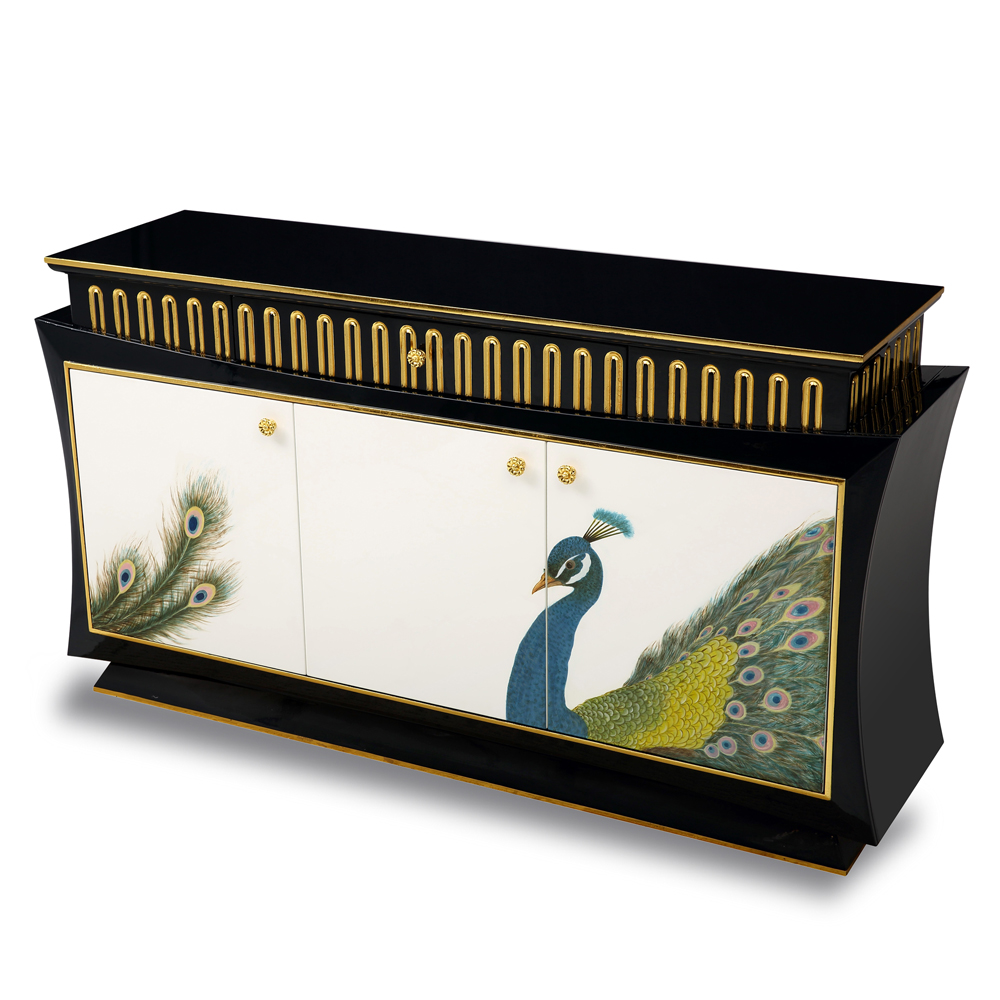 Hand Painting Peacock Chinese Style Sideboard/Diningroom Sets/Hotel Furniture