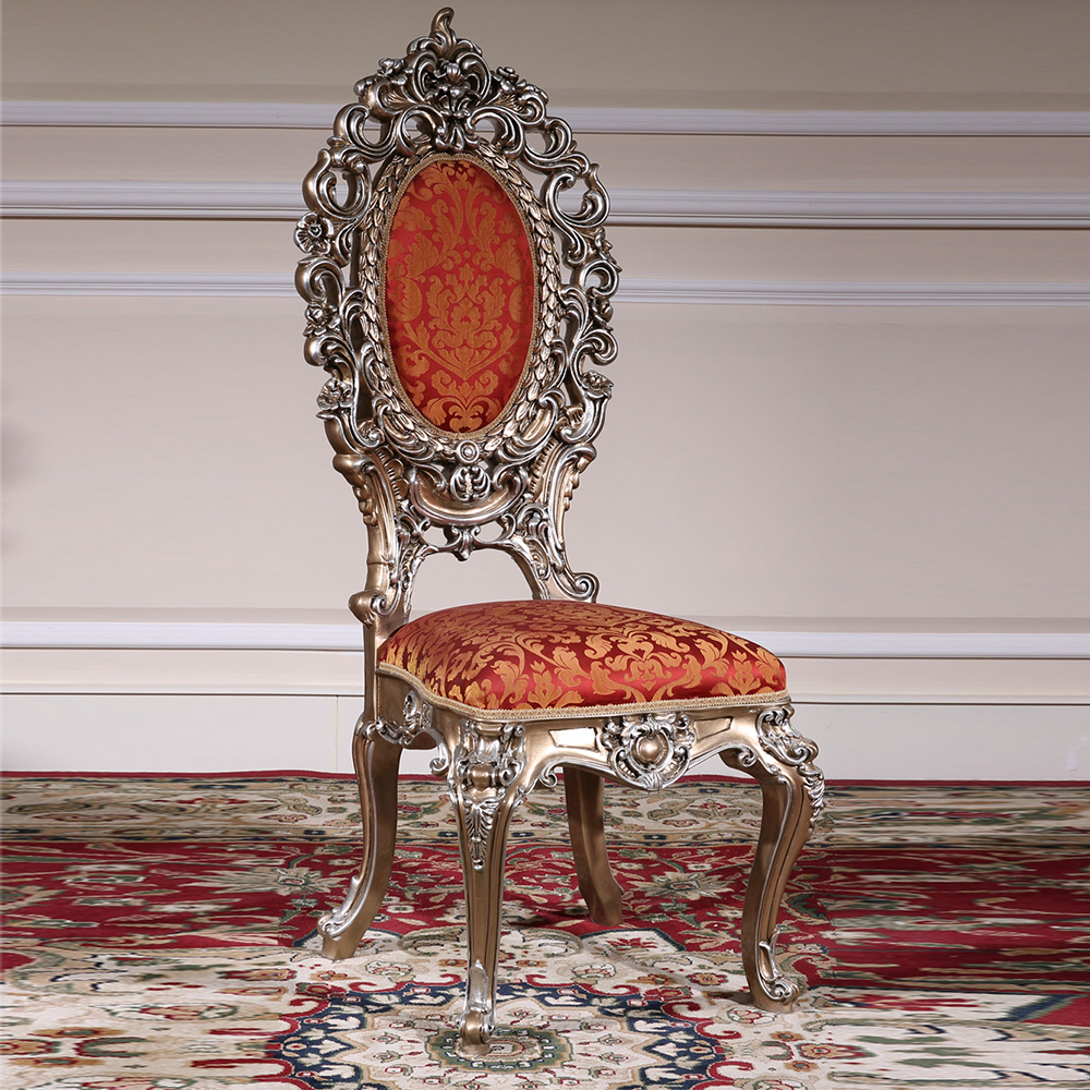 Antique Baroque Design Fabric Dining Chair Sale