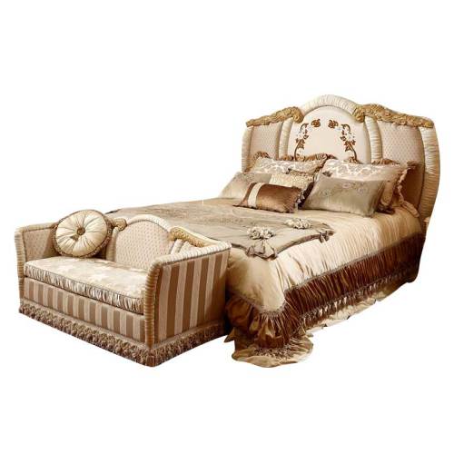 Luxury italian bedroom set furniture king size modern italian latest double bed designer furniture set