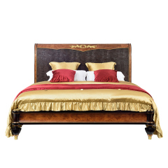 Classical Bedroom European Exquisite Wooden Bed Furniture Set Bed