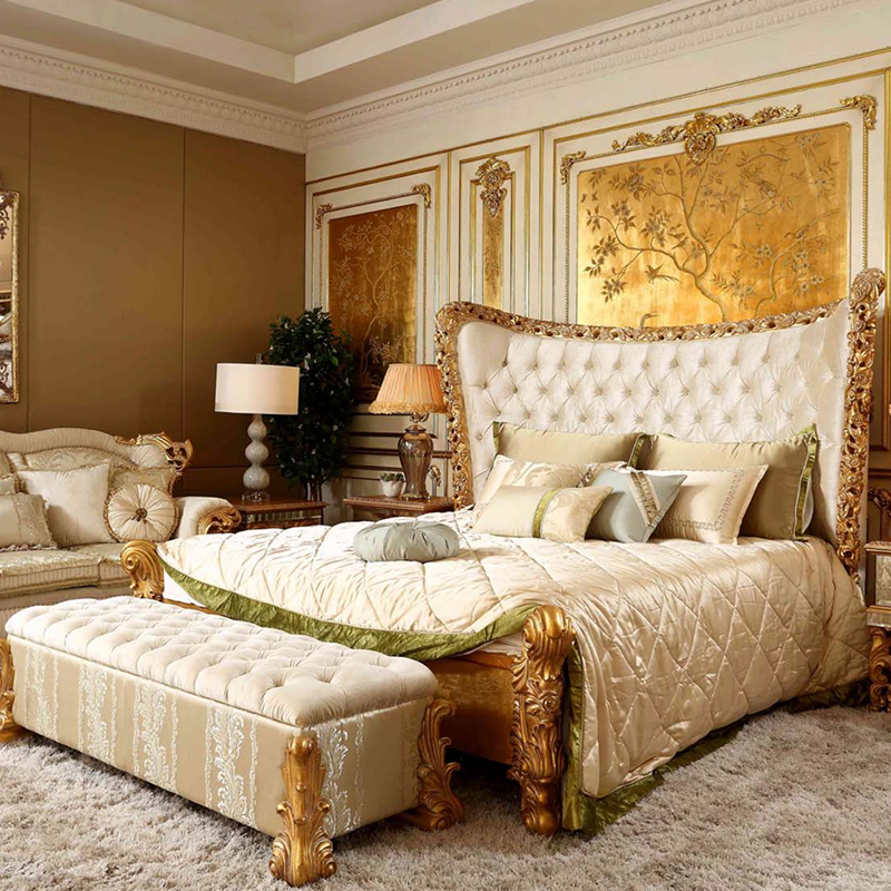Luxury royal simple bed room furniture wooden bed designs bedroom furniture