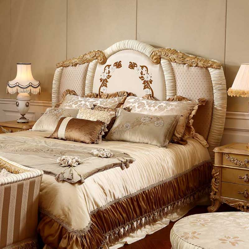 Luxury italian bedroom set furniture king size modern italian latest double bed designer furniture set