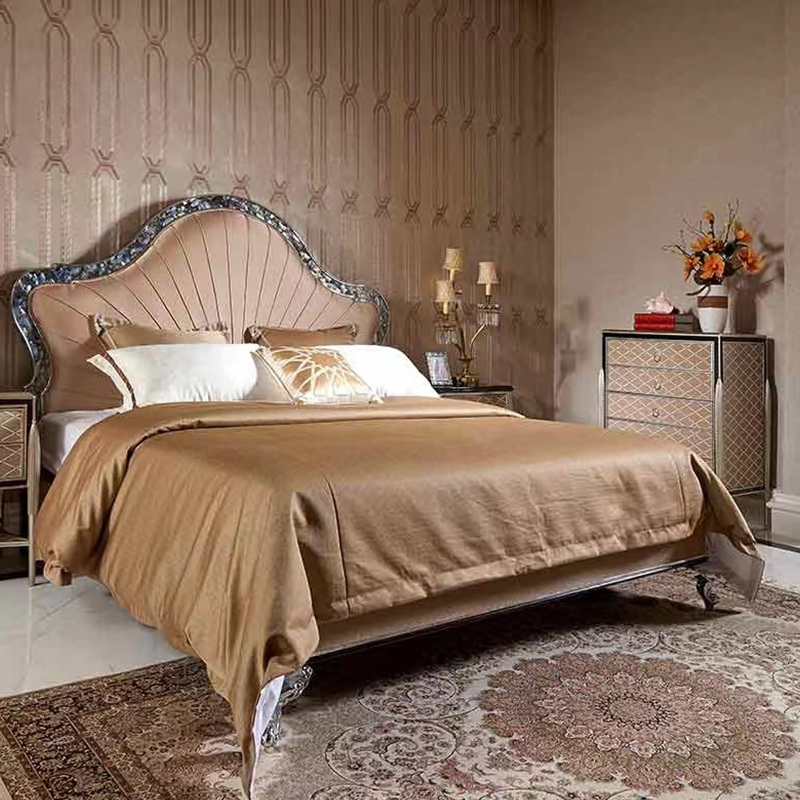 European-style senior villa wooden classical royal furniture set bed