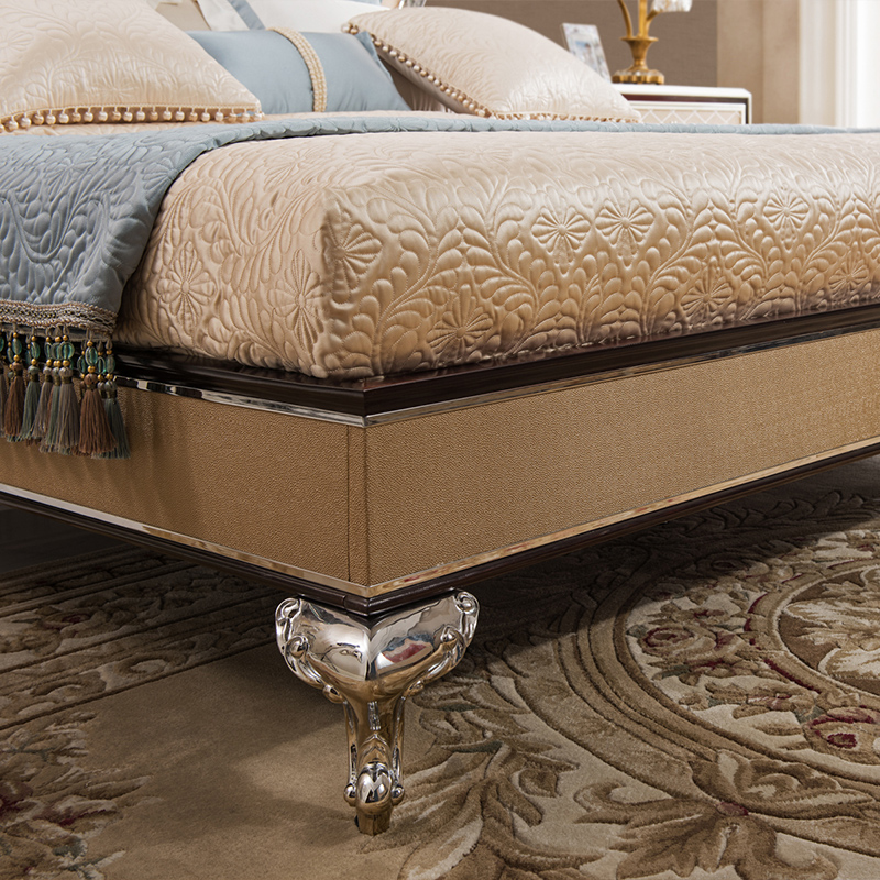 European-style senior villa wooden classical royal furniture set bed