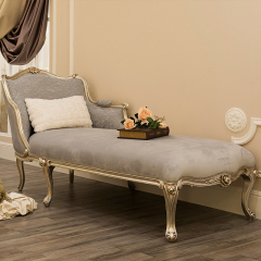 European Style Elegant Wood Chaise Lounge