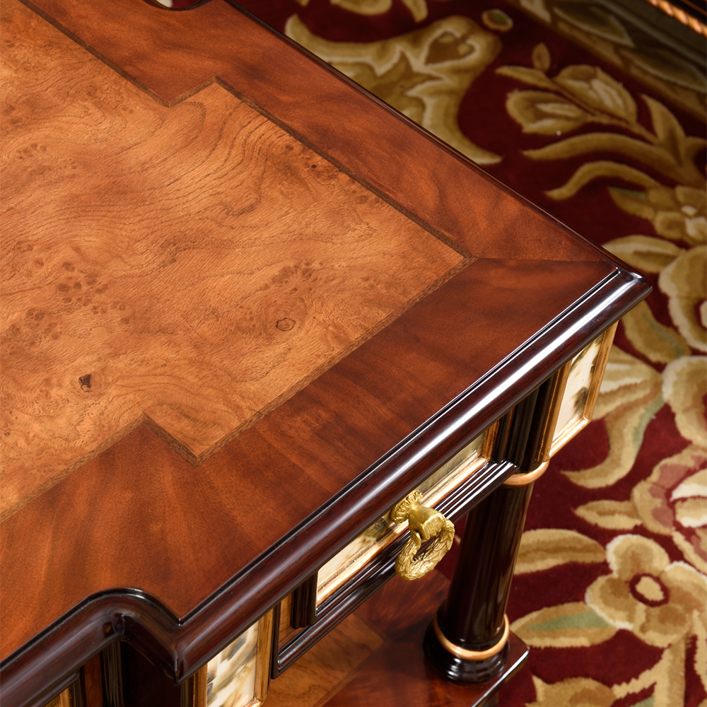 Luxury Wooden Corner Design Round Side Table